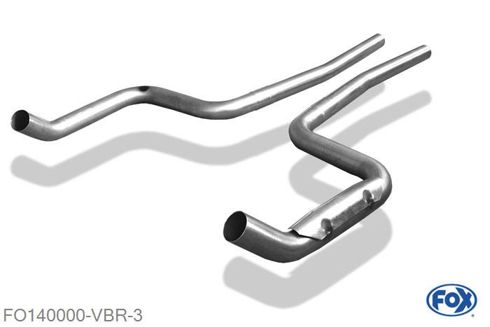 FO140000-VBR, Ford Mustang GT Coupe, Verbindingsbuise einddemper/ Kat 63,5mm Buisdiameter Geheel RVS