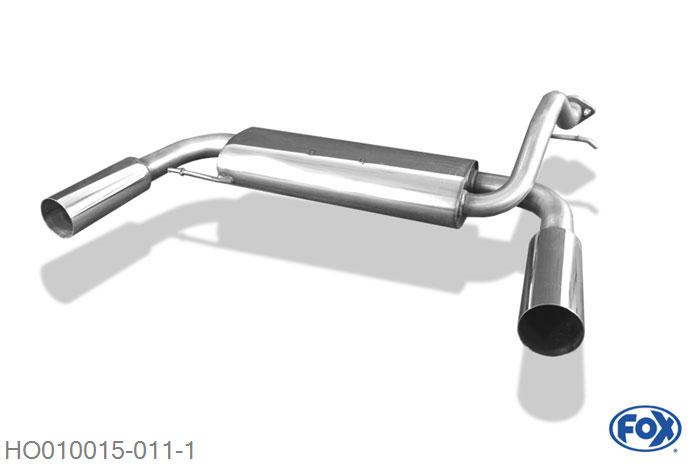 HO010015-011, Honda Civic III/ CRX II EC8/9 ED6/7/9 EE8/9, Einddemper met uitgang rechts/links - 1x90mm  Type 10 rechts/links Geheel RVS, Absortie demper, mooie diepe sound, Met E-keur