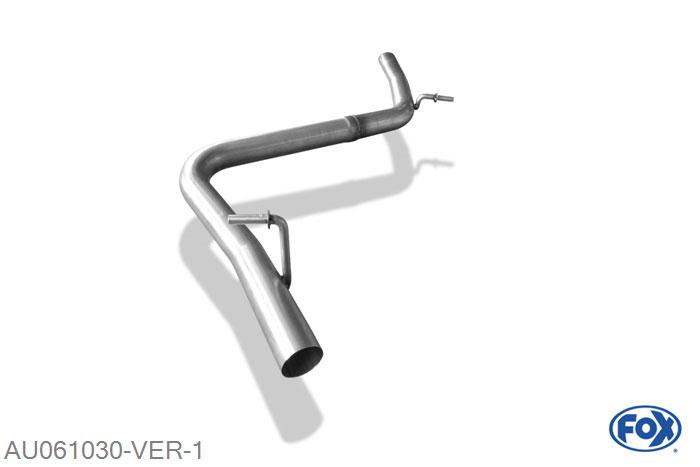 AU061030-VER, Audi A4 - B6 (2,0l + 1,9l TDI) 2.0l 96kW 1.9l TDI 74/85/96kW, Voordemper vervangende buis 55mm Buisdiameter Geheel RVS, Zonder goedkeuring