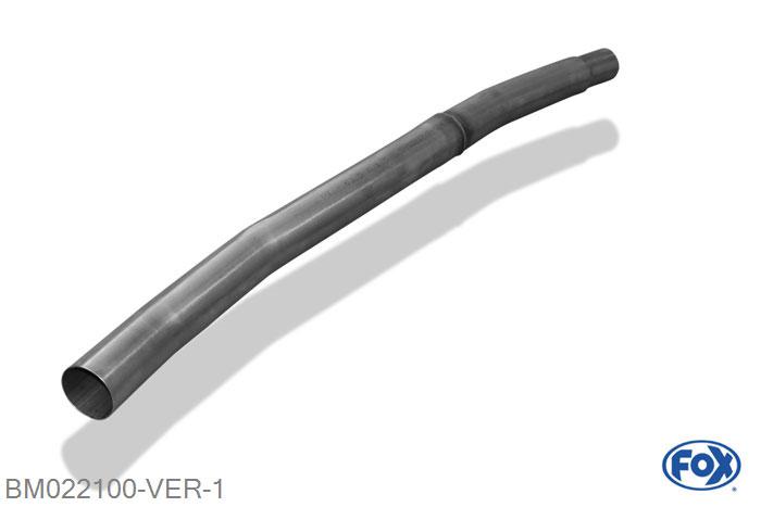 BM022100-VER, BMW E46 316Ti/ 318 Ti 1.8l 85kW 2.0l 105kW, Voordemper vervangende buis enkele buis 63,5mm Buisdiameter Geheel RVS, Zonder goedkeuring