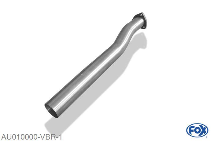 AU010000-VBR, Audi 80/90 Typ 81/85 1.3l 40/44kW 1.6l 48/51/55/63/81kW 1.8l 66/82kW 1.9l 85kW 2.0l 81/85kW 2.2l 85/100kW 2.3l 100kW, Verbindingsbuis (voor modellen met Kat) 63,5mm Buisdiameter Geheel RVS
