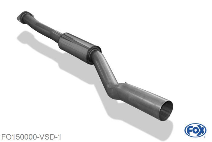 FO150000-VSD, Ford Kuga Benzin 2.5l 147kW, Voordemper 63,5mm Buisdiameter Geheel RVS, Absortie demper, mooie diepe sound, Met E-keur