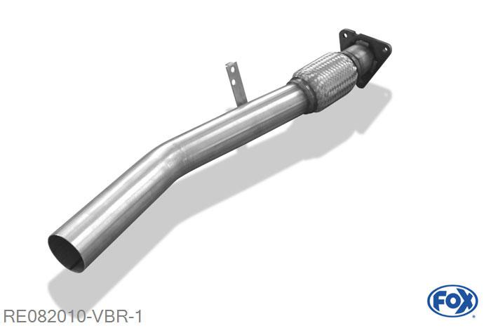 RE082010-VBR, Renault Megane III Coupe 2.0l 184kW, Verbindingsbuis met flexibel stuk und flens 70mm Buisdiameter Geheel RVS, Met E-keur