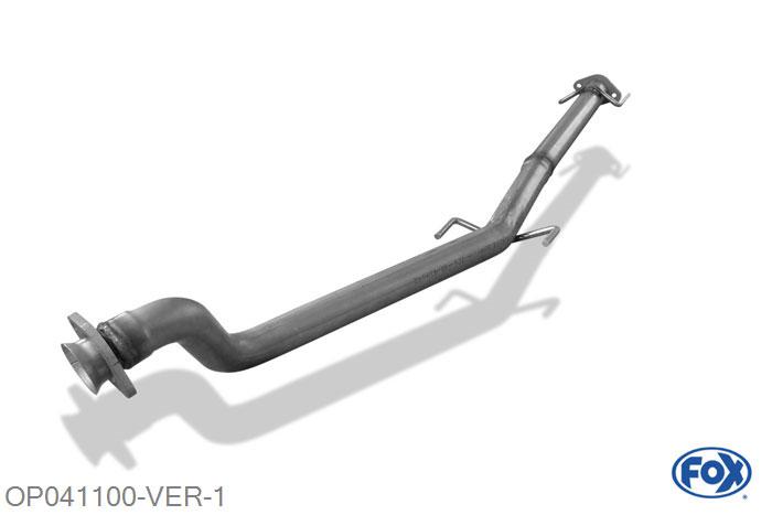 OP041100-VER, Opel Astra G OPC Limo + Caravan 2.0l 118/141/147kW, Voordemper vervangende buis 55mm Buisdiameter Geheel RVS, Zonder goedkeuring
