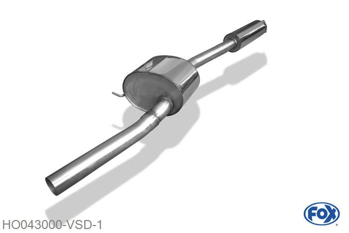 HO043000-VSD, Honda Accord VII Typ CL7 2.0l 114kW (CL7), Voordemper 2-teilig 63,5mm Buisdiameter Geheel RVS, Absortie demper, mooie diepe sound, Met E-keur