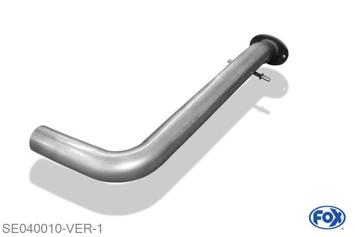 SE040010-VER, Seat Leon Cupra R Typ 1M 1.8l T 154/165kW, Voordemper vervangende buis O70mm 70mm Buisdiameter Geheel RVS, ohne