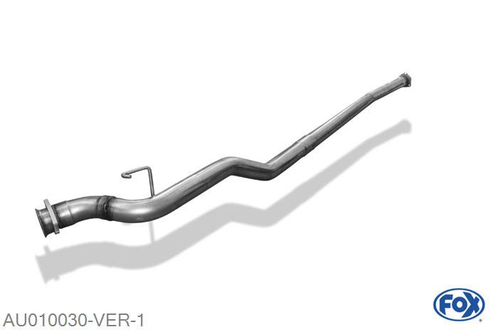 AU010030-VER, Audi Urquattro 2.2l 10V Turbo 147kW, Voordemper vervangende buis O63,5mm 63,5mm Buisdiameter Geheel RVS, Zonder goedkeuring