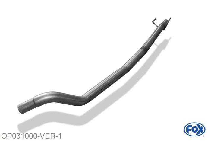 OP031000-VER, Opel Corsa B 1.0l 40kW 1.2l 33/48kW 1.4l 44/60/66kW 1.6l 78/80kW 1.5l TD 37/49kW, Voordemper vervangende buis 50mm Buisdiameter Geheel RVS, ohne