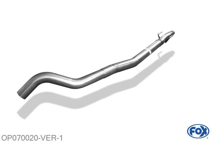 OP070020-VER, Opel Tigra A 1.4l 66kW 1.6l 78kW, Voordemper vervangende buis O60mm 60mm Buisdiameter Geheel RVS, ohne