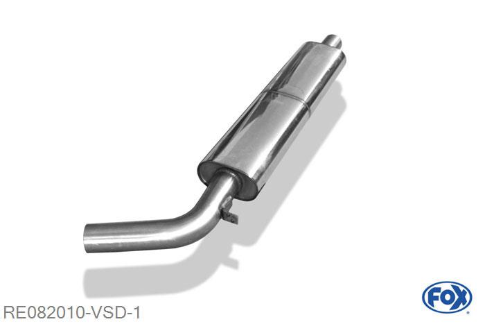 RE082010-VSD, Renault Megane III Coupe 2.0l 184kW, Voordemper 70mm Buisdiameter Geheel RVS, Absortie demper, mooie diepe sound, Met E-keur