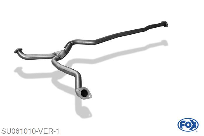 SU061010-VER, Subaru Outback/ Legacy Outback 2,5l - BL/ BP, Voordemper vervangende buis 55mm Buisdiameter Geheel RVS, Zonder goedkeuring