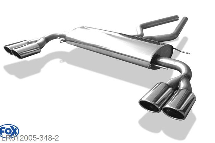 LR012005-348, Range Rover III - LM 4.3l V8 210kW, final silencer exit right/left  - 2x115x85mm  Typee 32 right/left 60mm Buisdiameter Geheel RVS, ECE-certification