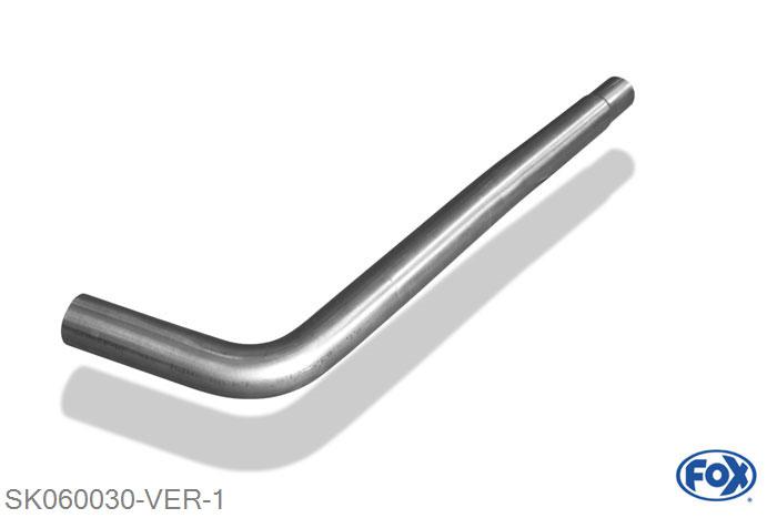 SK060030-VER, Skoda Octavia RS Typ 1U 1.8l T 132kW, Voordemper vervangende buis 63,5mm Buisdiameter Geheel RVS, Zonder goedkeuring