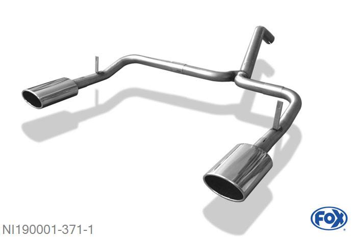 NI190001-371, Nissan Pathfinder R51 2.5l dCi 128kW, Endrohrsystem rechts/links - 140x90mm  Type 32 rechts/links Geheel RVS, ABE (eintragungsfrei)
