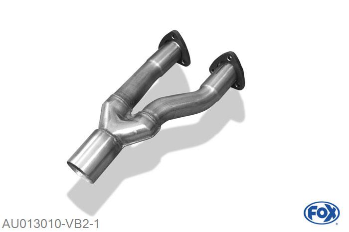 AU013010-VB2, Audi 80 Typ B4 Limousine & Avant 2.6l 110kW 2.8l 128kW, Verbindingsbuis VSD/ Kat Geheel RVS