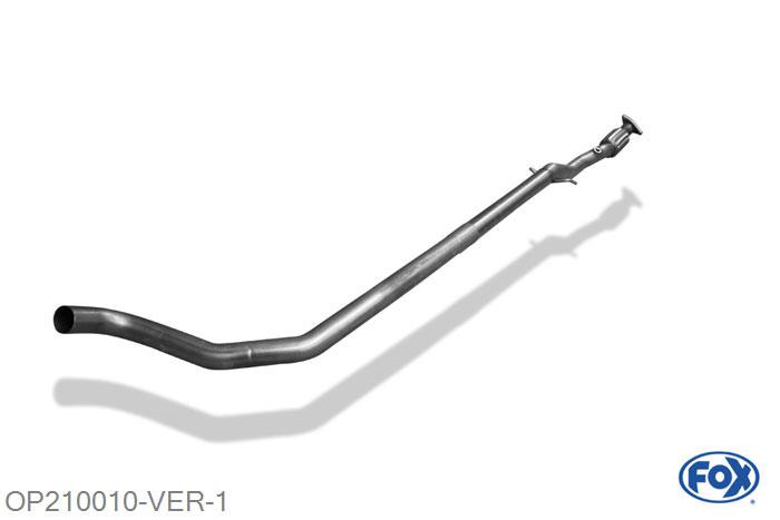 OP210010-VER, Opel Adam S 1.4l 110kW, Voordemper vervangende buis 55mm Buisdiameter Geheel RVS, Zonder goedkeuring