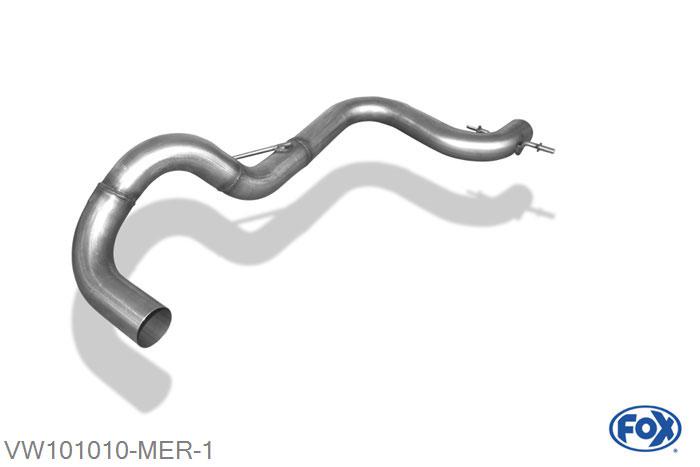 VW101010-MER, VW Beetle 1,4l - 16 (5C) Coupe & Cabrio - Starre achteras 1.4l 118kW, Middendemper vervangende buis 70mm Buisdiameter Geheel RVS, Zonder goedkeuring