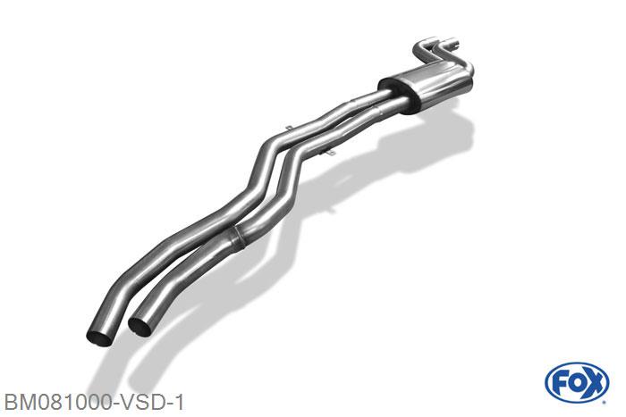 BM081000-VSD, BMW Z4 E89 - sDrive 23i 2.5l 150kW, Voordemper 2x55mm Buisdiameter Geheel RVS, Absortie demper, mooie diepe sound, Met E-keur