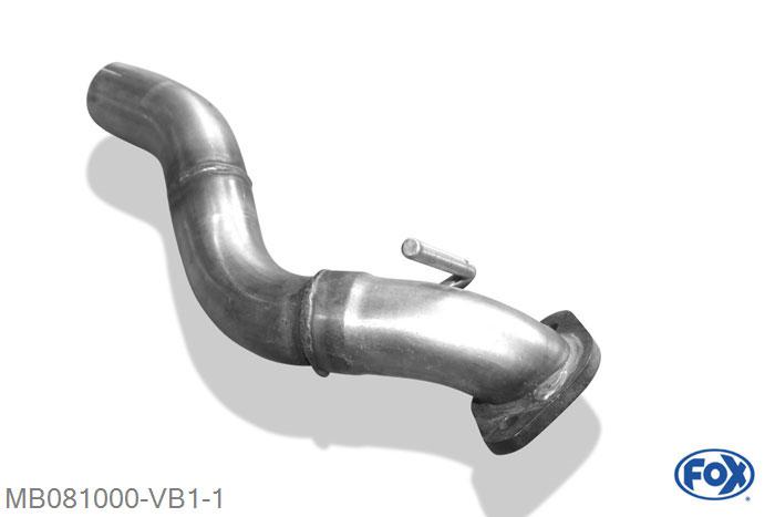 MB081000-VB1, Mercedes Viano/ Vito W639 3.2l 140/160kW 3.7l 170kW 2.2l CDI 80/110kW 3.0 CDI 150kW, Verbindingsbuis Variante extralang (Radstand 3200mm - langer Uberhang) Geheel RVS