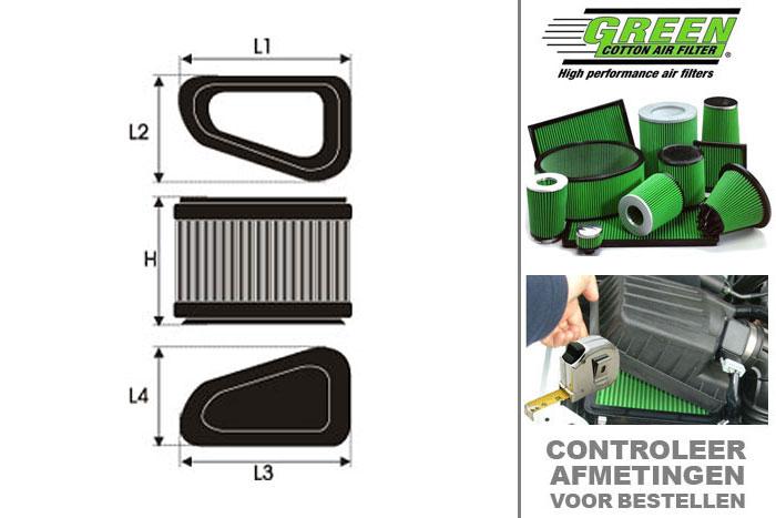 GRG491615, Green vervangingsluchtfilter rond, BMW, SERIE 3 (E90,E91,E92,E93), M3 V8 4.0, 420 pk, 2008-