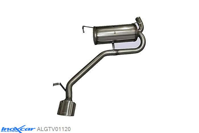 IX ALGTV01120, Alfa Romeo GTV (916) 2.0 16V TS (155PK) 1998-2005, Inoxcar Rear silencer 1X120X80mm Stainless steel, Without E.E.C. homologation
