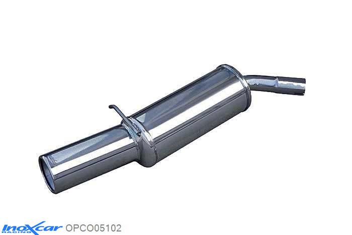 IX OPCO05102, Opel Corsa A 1.6 16V GSI (100PK) -1993 Diameter 45mm, Inoxcar Rear silencer 1X102mm Stainless steel, With E.E.C. homologation
