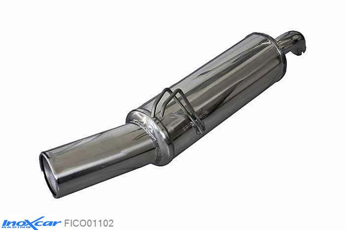 IX FICO01102, Fiat Coupe (175/FA) 1.8 16V (131PK) 1997-, Inoxcar Rear silencer 1X102mm Stainless steel, With E.E.C. homologation