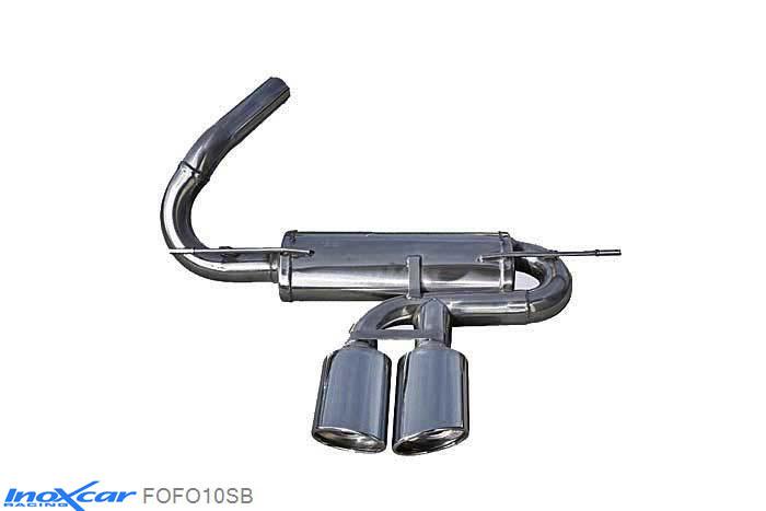 IX FOFO10SB, Ford Focus III (DYB) 2.0T ST (250PK) 2012- Diameter 60mm, Inoxcar Rear silencer CEN 2X120X80mm OBLIQUO Stainless steel, With E.E.C. homologation