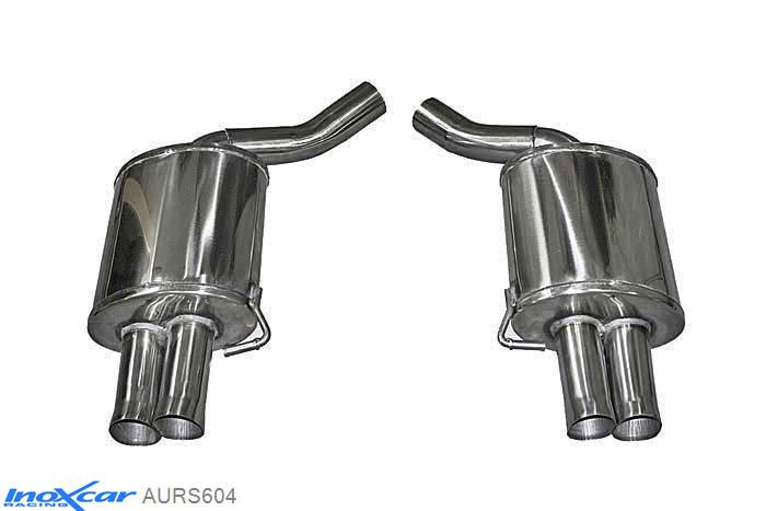 IX AURS604, Audi A6 (C7) RS6 4.0T (560PK) 2013-, Inoxcar Rear silencer Left and Right Stainless steel, With E.E.C. homologation