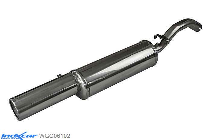 IX WGO06102, VW Golf II 1.8 GTI 8V -1984 / 1.8 (90PK) -1991, Inoxcar Rear silencer 1X102mm Stainless steel, With E.E.C. homologation