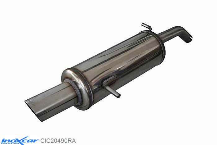 IX CIC20490RA, Citroen C2 (J) 1.4 HDI (68PK) 2003- Diameter 45mm, Inoxcar Rear silencer 1X90 RALLY Stainless steel, With E.E.C. homologation