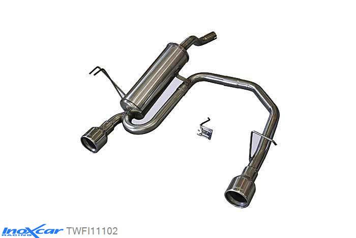 IX TWFI11102, Fiat Punto II (188) 1.3 MJET (70PK) 2003- Diameter 48mm, Inoxcar Rear Rear silencerencer left / right 1X102mm Stainless steel, With E.E.C. homologation