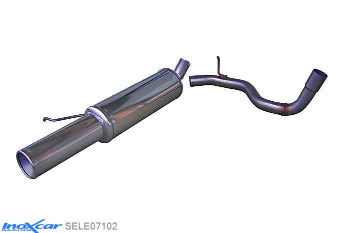 IX SELE07102, Seat Leon I (1M) 1.9 TDI (150PK) 2003- Diameter 55mm, Inoxcar Rear silencer 1X102mm Stainless steel, Without E.E.C. homologation