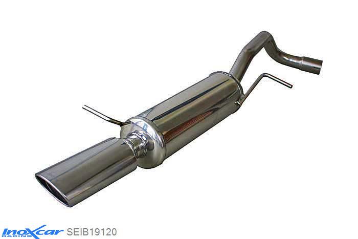 IX SEIB19120, Seat Ibiza IV (6L) 1.9 TDI CUPRA (160PK) 2007-, Inoxcar Rear silencer 1X120X80mm Stainless steel, With E.E.C. homologation