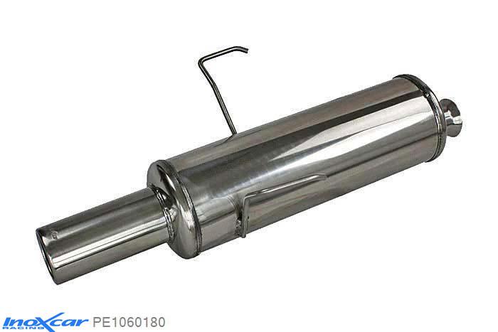 IX PE1060180, Peugeot 106 1.1 -1996, Inoxcar Rear silencer 1X80mm Stainless steel, With E.E.C. homologation