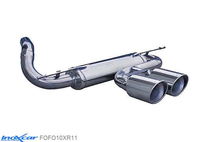 IX FOFO10XR11, Ford Focus III (DYB) 2.0T ST (250PK) 2012- Diameter 60mm, Inoxcar Rear silencer CEN 2X110 X-RACE Stainless steel, With E.E.C. homologation