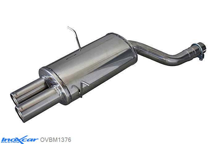IX OVBM1376, BMW 3 serie (E46) 323i-Ci-Xi (170PK) / 328 Ci (193PK) 1998-2000, Diameter 65mm, Inoxcar Rear silencer 2X76 Stainless steel, With E.E.C. homologation