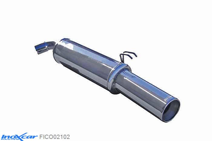 IX FICO02102, Fiat Coupe (175/FA) 2.0 16V (139PK) 1994-, Inoxcar Rear silencer 1X102mm Stainless steel, With E.E.C. homologation