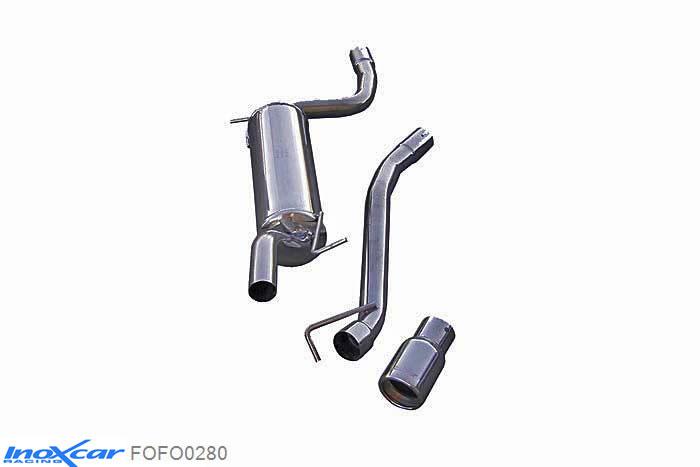 IX FOFO0280, Ford Focus I (DAW) 1.8 16V (115PK) 1999-2004 Diameter 50mm, Inoxcar Rear silencer 1X80mm Stainless steel, With E.E.C. homologation