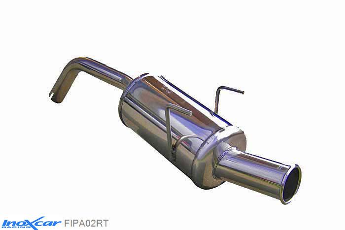 IX FIPA02RT, Fiat Panda II (169) 1.4 16V 100HP (100PK) 2006- Diameter 48mm, Inoxcar Rear silencer 1X76 Retro Style Stainless steel, With E.E.C. homologation