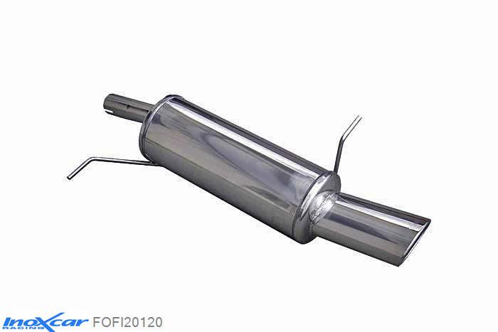 IX FOFI20120, Ford Fiesta VI (JA8) 1.4 16V (96PK) 2008- Diameter 42mm, Inoxcar Rear silencer 1X120X80mm Stainless steel, With E.E.C. homologation