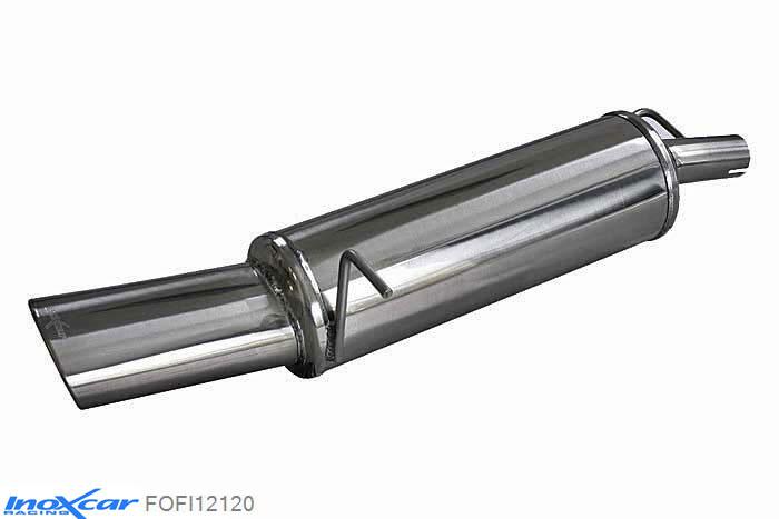 IX FOFI12120, Ford Fiesta V (JH1/JD3) 1.4 16V (80PK) 2002- Diameter 45mm, Inoxcar Rear silencer 1X120X80mm Stainless steel, With E.E.C. homologation