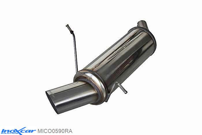 IX MICO0590RA, Mini Mini (R56) 1.4 (diameter 42mm), (Type R56), Inoxcar Rear silencer 1X90 RALLYE Stainless steel, With E.E.C. homologation