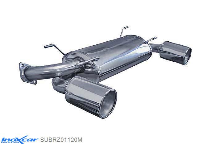 IX SUBRZ01120M, Subaru BRZ (ZC) 2.0 (200PK) 2012-, Inoxcar Rear silencer 1X120 MEGA Left and Right Stainless steel