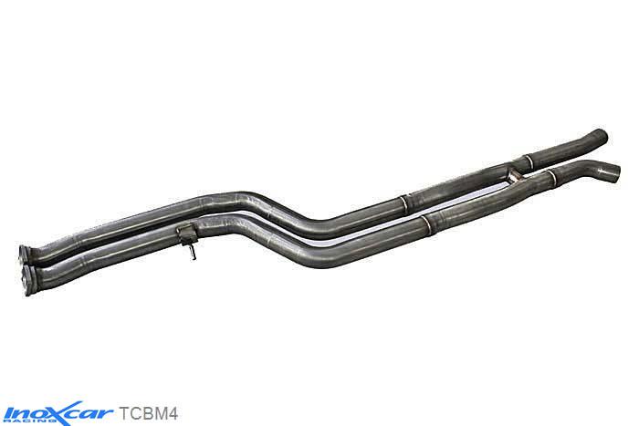 IX TCBM4, BMW M4 (F82/F83) M4 Coupe 3.0 (431PK) 2013-, Inoxcar Direct central pipe (con il montaggio vengono eliminati i 2 cat. di serie) Stainless steel, Without E.E.C. homologation