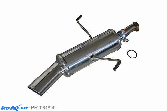 IX PE2061890, Peugeot 206 SW 2.0 16V (136PK) 2002-2004, Inoxcar Rear silencer 1X90X70mm Stainless steel, With E.E.C. homologation