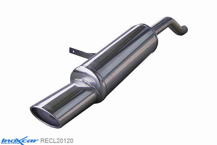 IX RECL20120, Renault Clio III (R) 1.5 DCi (68PK-86PK) 2005- Diameter 45mm, Inoxcar Rear silencer 1X120X80mm Stainless steel, With E.E.C. homologation