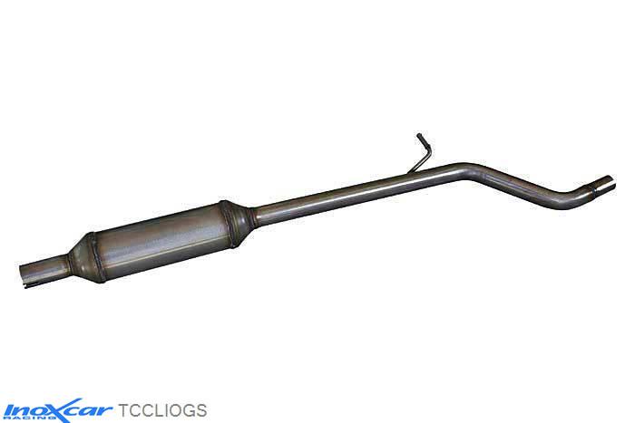 IX TCCLIOGS, Renault Clio IV (R) 1.2 GT (120PK) 2013-, Inoxcar Central pipe with silencer Stainless steel, With E.E.C. homologation
