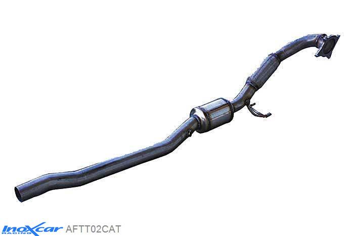 IX AFTT02CAT, Audi TT (8J) 2.0i TFSI S QUATTRO (275PK) 2008-2014, Inoxcar Catalyst replacement pipe with metal cat Stainless steel, Without E.E.C. homologation