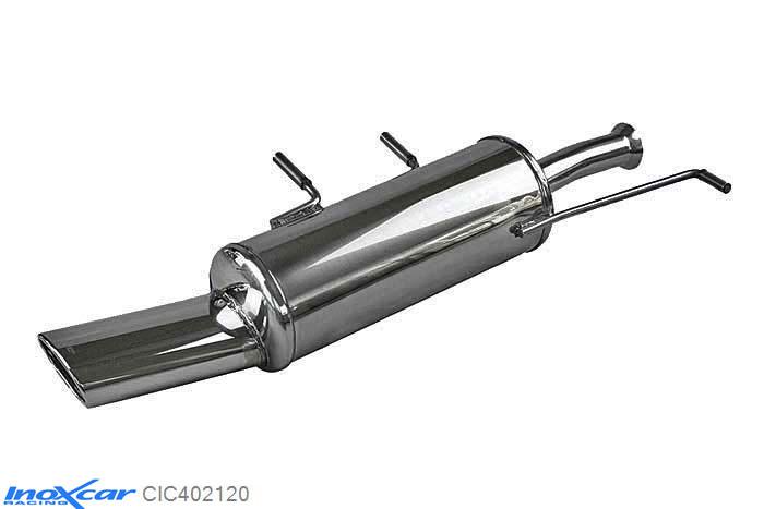 IX CIC402120, Citroen C4 (L) 1.4 16V (88PK) 2005-, Inoxcar Rear silencer 1X120X80mm Stainless steel, With E.E.C. homologation